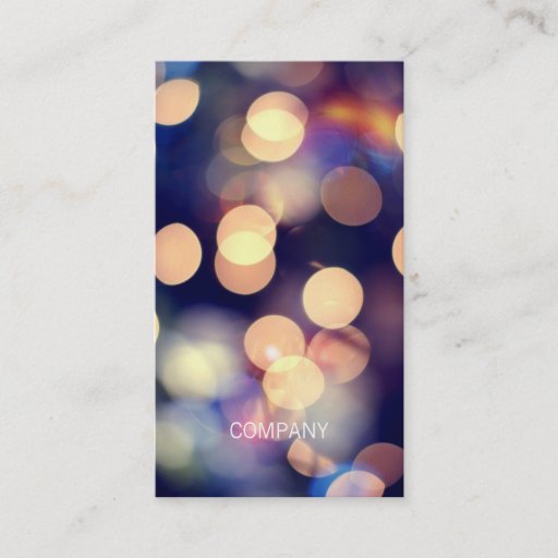 Customizable Bokeh Photography Business Cards
