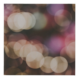 Bokeh photography of lights faux canvas print