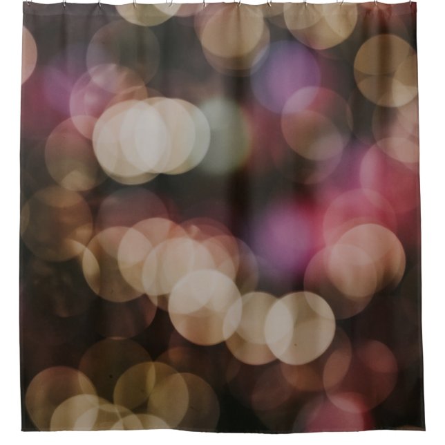 Bokeh photography of lights shower curtain (Front)