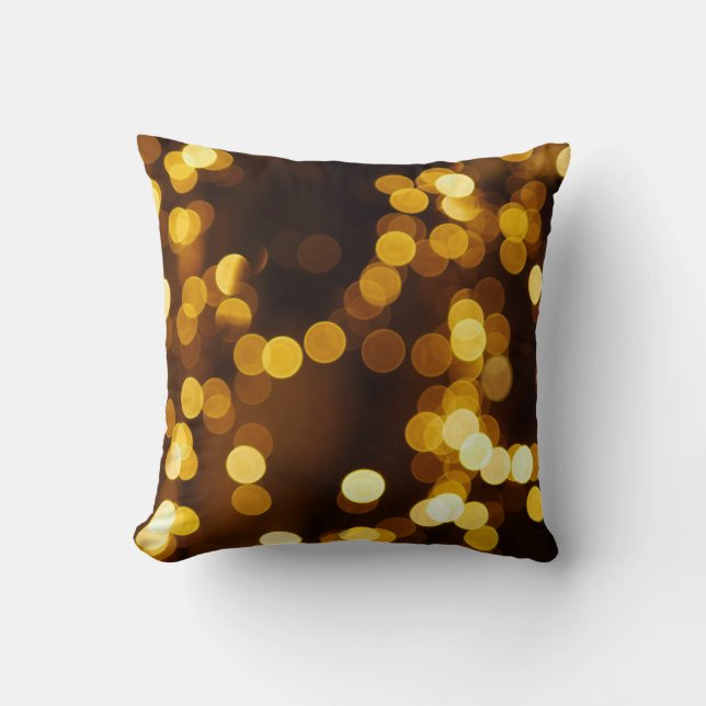 Bokeh photography throw pillow (Front)