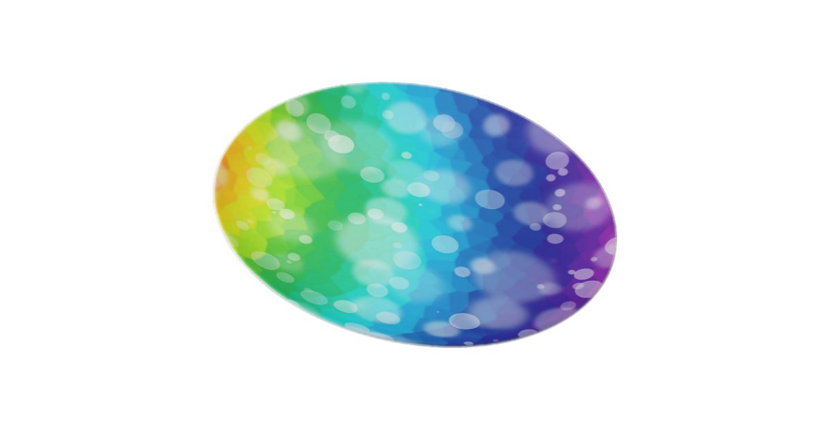 Bokeh Rainbow Pattern Plate | Zazzle