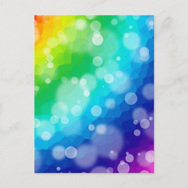 Bokeh Rainbow Pattern Postcard (Front)