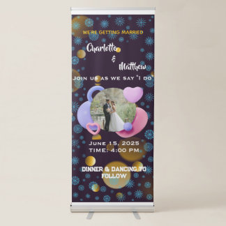 Bokeh Sparkle Hearts Photo Wedding Welcome Sign