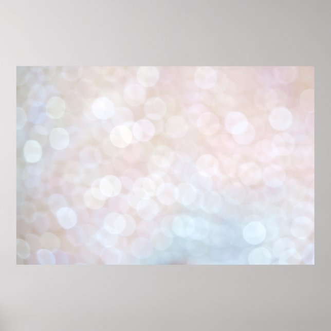 Bokeh sparkle white texture poster (Front)
