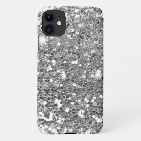 Bokeh Sparkles Faux Silver Glittery Iphone 11 Case