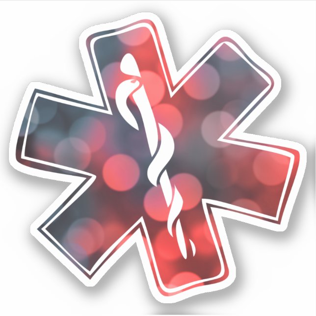bokeh star of life sticker (Front)