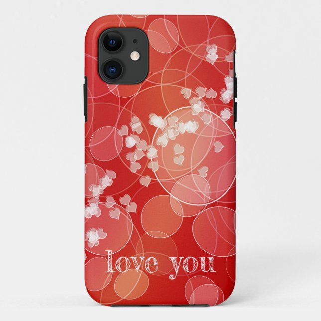 Bokeh style red gradient texture Case-Mate iPhone case (Back)