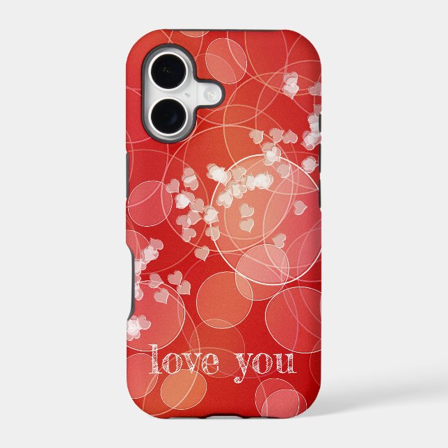 Bokeh style red gradient texture iphone case (Back)