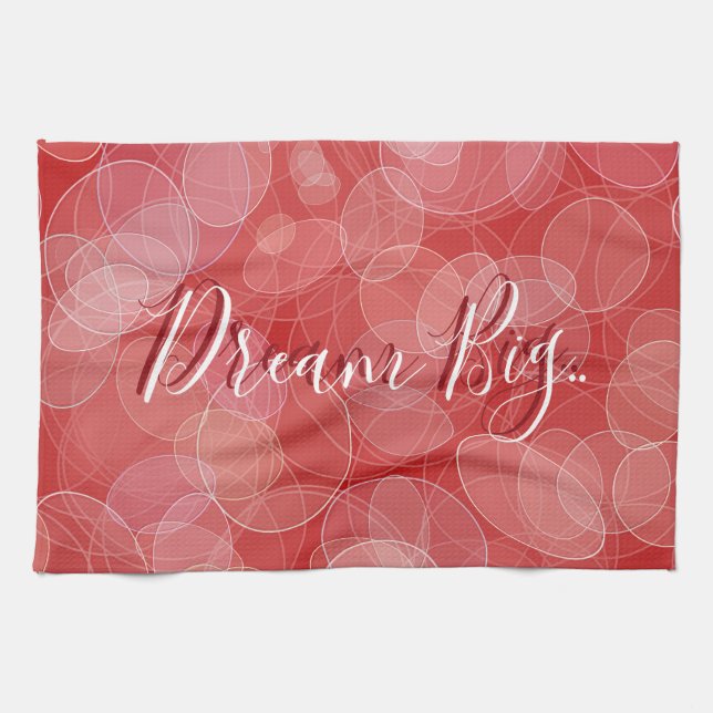 Bokeh style red gradient texture. text. towel (Horizontal)