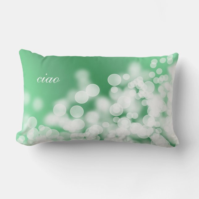 bokeh style texture. text. lumbar pillow (Front)