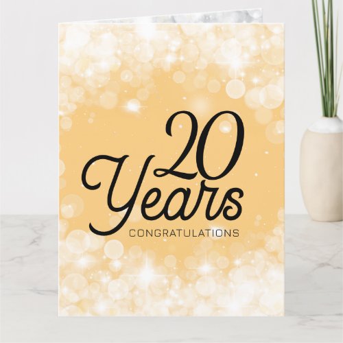 Bokeh universal employee milestone anniversary card