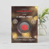 Bokeh Virtual Birthday Party Gig Invitation (Standing Front)