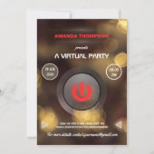 Bokeh Virtual Birthday Party Gig Invitation (Front)