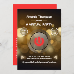 Bokeh Virtual Party Invitation