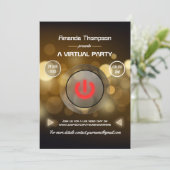 Bokeh Virtual Party Invitation (Standing Front)