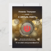 Bokeh Virtual Party Invitation (Front)