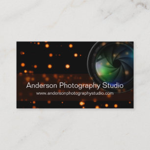 Bokeh & Zoom Lens Photographer Business Card D14