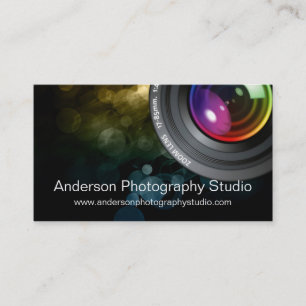 Bokeh & Zoom Lens Photographer Business Card D5
