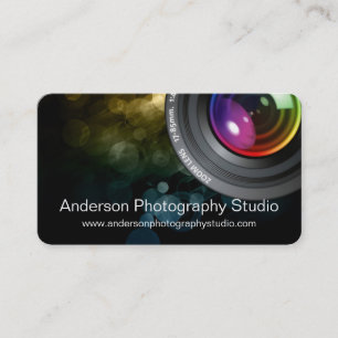 Bokeh & Zoom Lens Photographer Business Card D5