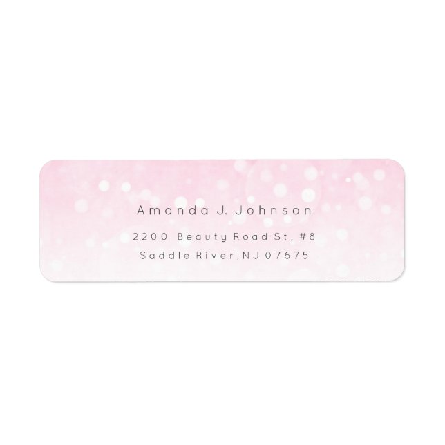 Bokhe Lights Delicate Pink Ombre Adress Label (Front)