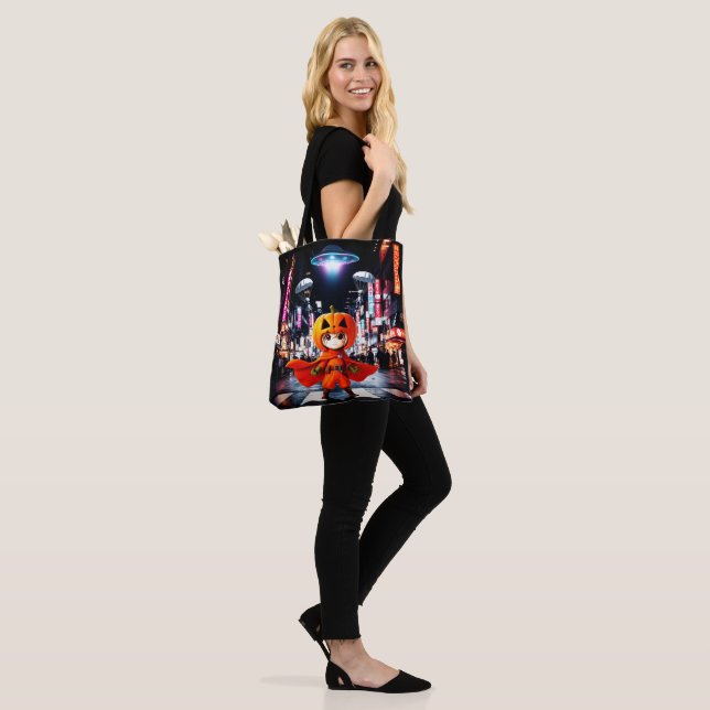 Bokuchander UFO Tote Bags（ボクチャンダーUFO トートバッグ） (On Model)