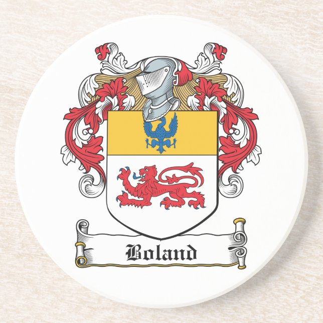 Boland Family Crest Drink Coaster (Front)