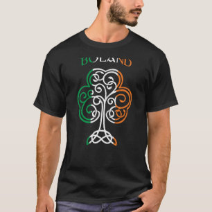 BOLAND Irish Name Shamrock Ireland Flag Family T-Shirt