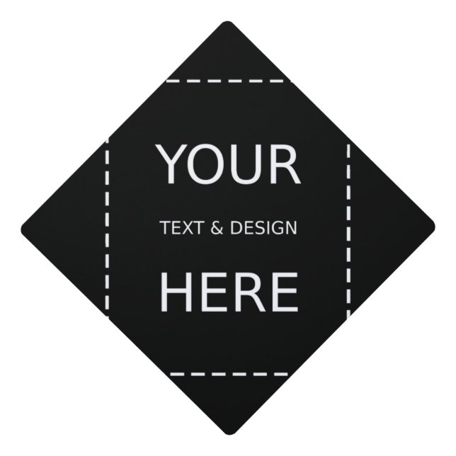 Bold 2024 Elegant Black White Graduation Cap Topper (Front)