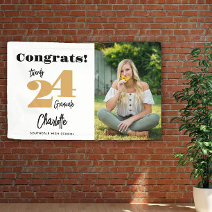 Bold 2026 Gold Congrats Graduate Photo Banner