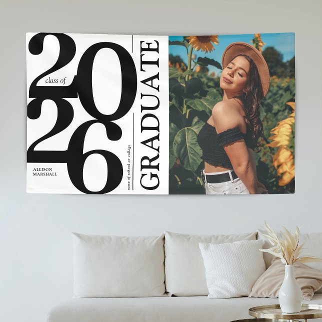 Bold 2026 Graduate Photo Graduation Banner (Creator Uploaded)