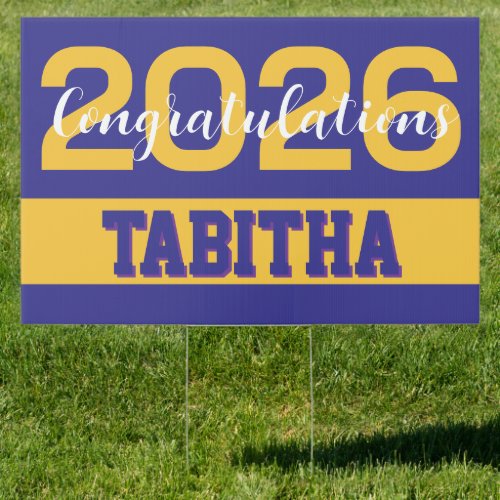 Bold 2026 Graduation Celebration Sign