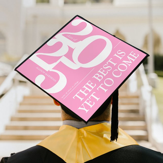 Bold 2026 Pretty Pink Graduation Cap Topper (Creator Uploaded)