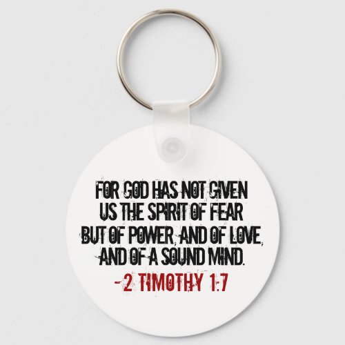 Bold 2 Timothy 17 Keychain