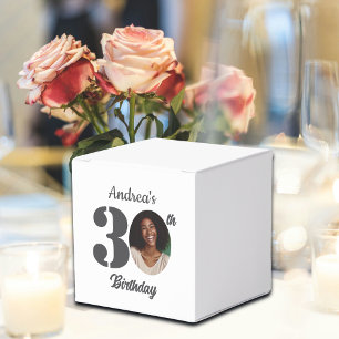 Bold 30th Birthday Party Photo Favor Boxes