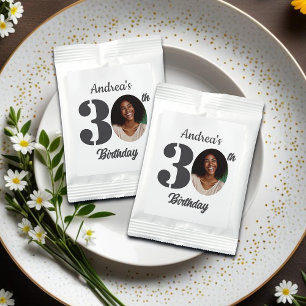 Bold 30th Birthday Party Photo Favor Margarita Drink Mix