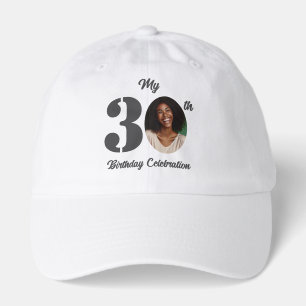 Bold 30th Birthday Photo Hat
