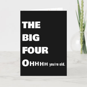 Bold 40th Birthday Humor Card