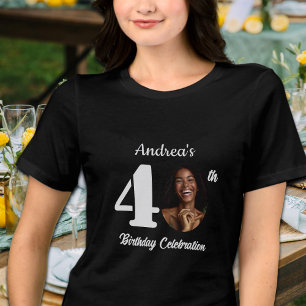 Bold 40th Birthday Photo Guests Tri-Blend Shirt