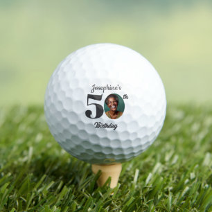 Bold 50th Birthday Party Photo   Golf Balls