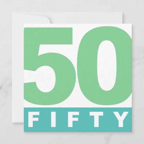 BOLD 50th FIFTY Anniversary Party Invitations