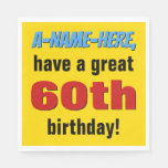 [ Thumbnail: Bold 60th Birthday Paper Napkins ]