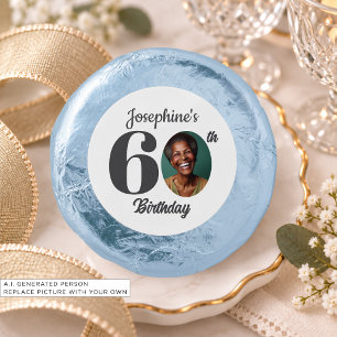 Bold 60th Birthday Party Photo Dipped Oreo Cookie Favors