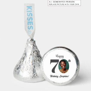 Bold 70th Birthday Party Photo Hershey®'s Kisses®