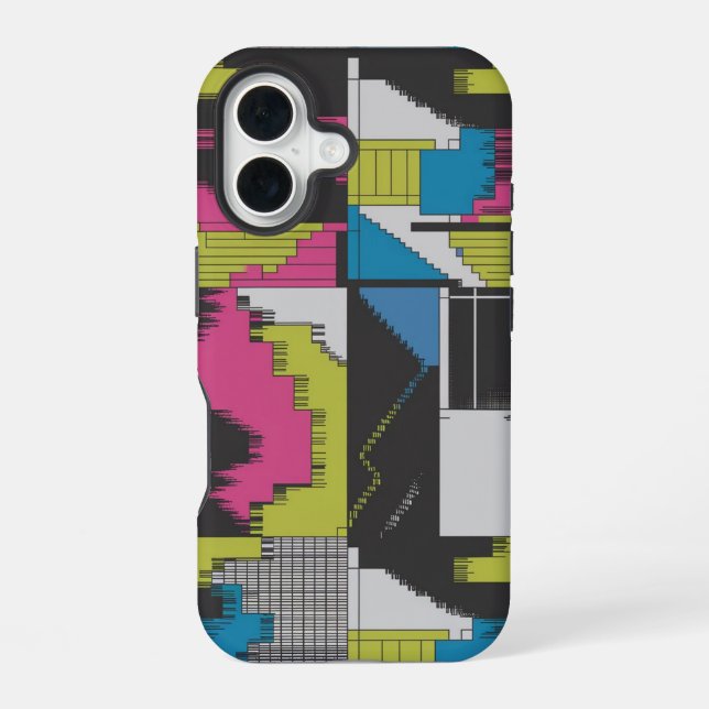 Bold 80s Abstract Geometric Pattern Iphone Case (Back)
