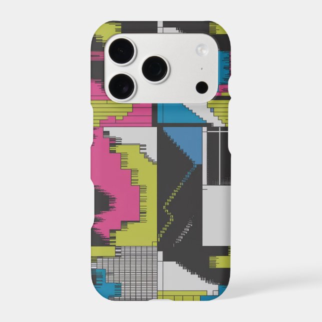 Bold 80s Abstract Geometric Pattern Iphone Case (Back)