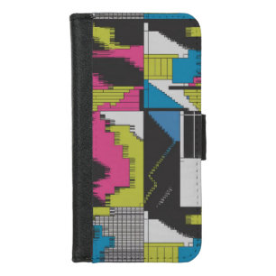 Bold 80s Abstract Geometric Pattern iPhone 8/7 Wallet Case