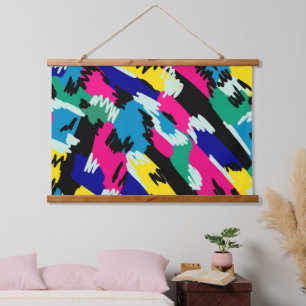 Bold Abstract Art in Primary Colors  Hanging Tapestry
