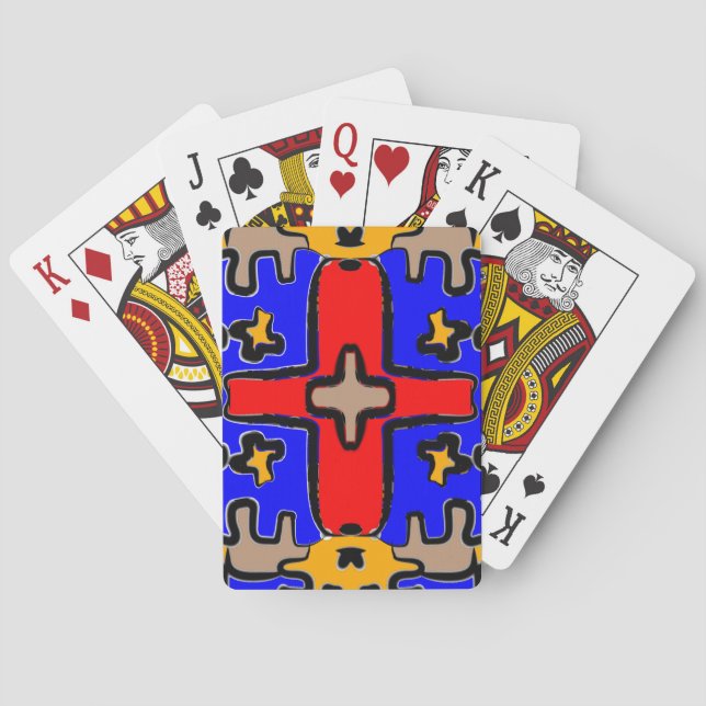 Bold Abstract Art" Poker Cards (Back)
