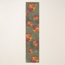 Bold Abstract Bloom Chiffon Scarf