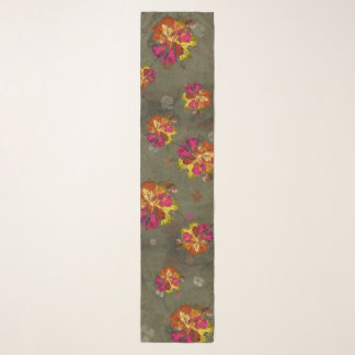 Bold Abstract Bloom Chiffon Scarf